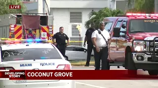 Miami firefighters deal with gas leak explosion in Coconut Grove