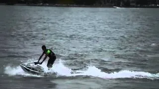 See jet skiers try a double-backflip in the Detroit River