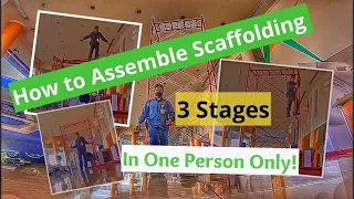 How to Assemble  scaffolding 3 stages only one person