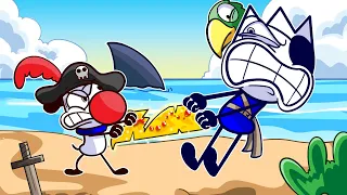 101+ Way To Escape Island For 24h | Funny Treasure Hunters Cartoon @MaxsPuppyTeenZ