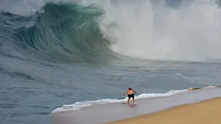 Raw Footage - World Champion Skimboarders Try to Reach Massive Waves in Mexico