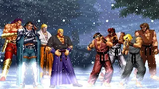 [KOF Mugen] Memorial | Geese & Krasuer Team vs Ryu & Ken Team [ 4vs4 ]