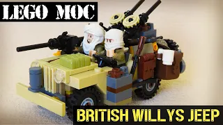 MOC ** LEGO WW2 BRITISH S.A.S JEEP LRDG (Long Range Desert Group)** Military Building Instructions