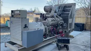 Cummins KTA38 Diesel Generator Test Run