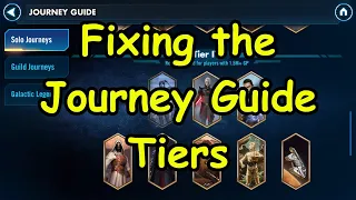 Correcting the Journey Guide Tiers - Easiest to Hardest Requirements