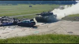 Tank vs car HIGH SPEED