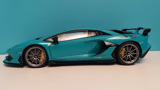 Lamborghini Aventador SVJ Blu Glauco Autoart 1/18