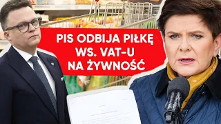 PiS alarmuje: Będą drenować kieszenie Polaków. VAT na żywność w górę. Szydło z apelem do Hołowni