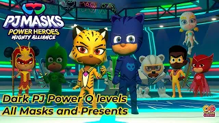 PJ Masks Power Heroes: Mighty Alliance - Dark PJ Power Q - All Masks and Present Collectibles