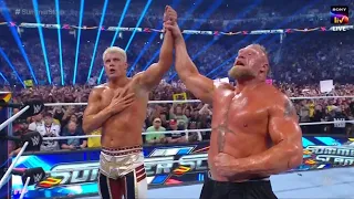 Brock Lesnar Vs Cody Rhodes Full Match WWE Summerslam 2023 Highlights