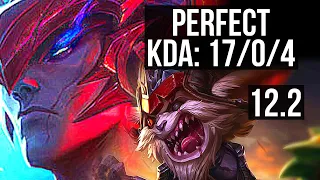 YONE vs KLED (TOP) | 17/0/4, Legendary, 6 solo kills, 300+ games | EUW Master | 12.2