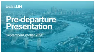 Pre-departure Webinar - September/October 2020