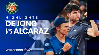 Jesper De Jong vs Carlos Alcaraz | Round 2 | Extended French Open 2024 Highlights 🇫🇷