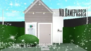 1k No-Gamepass Starter House | ROBLOX Bloxburg Speedbuild