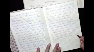 Part 3: Writing with Palmer Method cursive (writing sentences). No talking ASMR