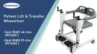 KosmoCare Patient Lift & Transfer Wheelchair - Features (RCS601/RCS602)