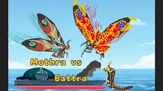 Mothra vs Battra: animação curta