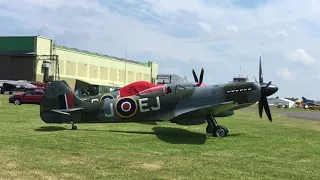 Spitfire FR XIV Start and taxi at Cosford Air Show 2018