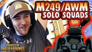 M249/AWM Solo Squads - chocoTaco PUBG Gameplay