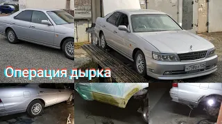 бессмысленная и беспощадная переварка порога и заднего кармана на laurel c35