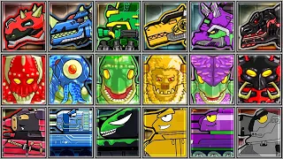 Assemble Monsters + Tank Heroes + Dino Robot Corps - Euoplocephalus/Ceratosaurus/Octopus/Triceratops