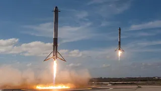 Pouso do foguete Falcon Heavy Space X