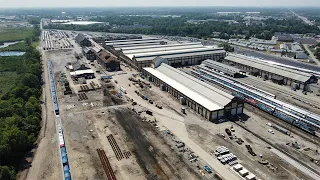 Amtrak Beech Grove, IN Shops Drone Footage