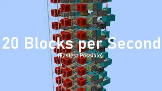 Fastest Piston Elevator in Minecraft (20 Blocks/Second)