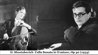 D  Shostakovich  Cello Sonata in D minor, Op 40 1934