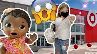 BABY ALIVE goes SHOPPING for a NEW TOY! CHORE TIME! The Lilly and Mommy Show! FUNNY KIDS SKIT!