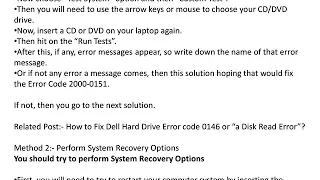 Dell Error Code 0151