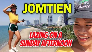 The Other End of Jomtien Pattaya Beach. Lazing on a Sunday Afternoon