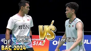 Lee Zii Jia vs Jonatan Christie || QF Badminton Asia Championship 2024