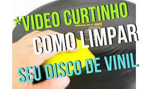 Como lavar / limpar disco de vinil / LP ( * vídeo curtinho)