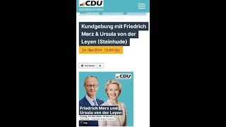 Ursula von der Leyen und Friedrich Merz am Steinhuder Meer am 24.5.24