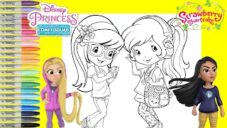 Strawberry Shortcake Makeover as Disney Princess Comfy Squad Rapunzel and Pocahontas Coloring Book