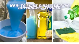 HOW TO MAKE DAILY CLEANING DETERGENTS AT HOME | ALL PURPOSE SOAP | BLEACH | DISINFECTANT | SOFTENER