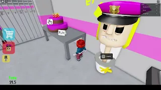 little girl who plays after rob the bank game she was arrested in ROBLOX!!