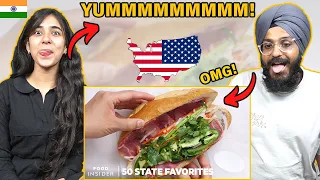 Indians React to Best Sandwich In Every State | 50 State Favorites