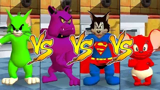 Tom and Jerry in War of the Whiskers Tom Vs Butch Vs Spike Vs Nibbles (Master Difficulty)