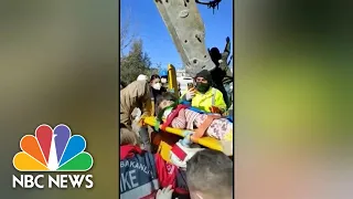 Video shows young girl rescued more than a week after Turkish earthquake