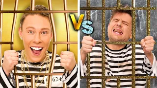 Prisão Rica vs Prisão Pobre! Situações e Ideias Engraçadas DIY por Gotcha! Hacks