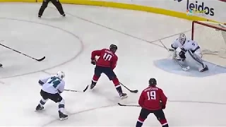 Alex Ovechkin great pass to Connolly backhander for PPG (2017)