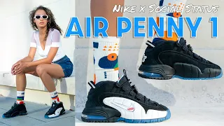 AIR PENNY is BACK!  Nike x Social Status Air Penny 1 Recess Black On Foot Review and How to Style