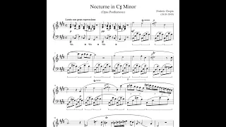 Nocturne in C sharp Minor Frederic Chopin Sheet MUSIC  Ноктюрн Шопен Ноктюрн № 20 до диез минор ноты