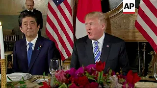 Trump hosts Japanese PM Abe for dinner at Mar-a-Lago