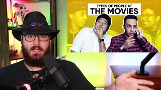 American Reacts to : Types Of People At The Movies - People In Cinemas (Jordindian)