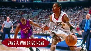 NBA Playoffs 2001. Raptors vs Sixers - Game Highlights. Game 7. Iverson 21, Carter 20 points. HD