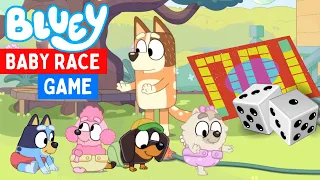 🎲 BLUEY Baby Race Game 👶🏻 | Disney Jr | ABC Kids