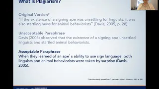 How to avoid plagiarism (APA, 7th ed.)